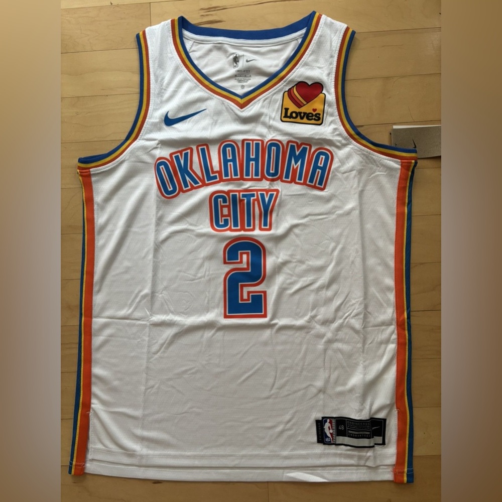 NEW Mens Shai Gilgeous Alexander Jersey #2 Oklahoma City Thunder - Men’s large